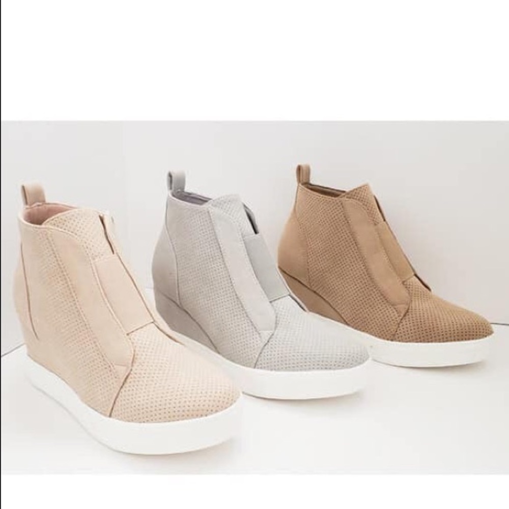 GREY Zoey Wedge Sneakers (middle shoe)